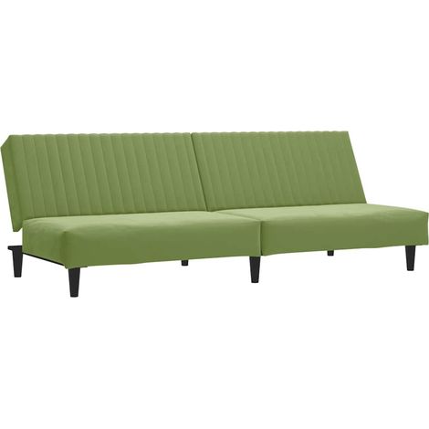 Canapé  Sofa-lit à 2 places vert clair velours