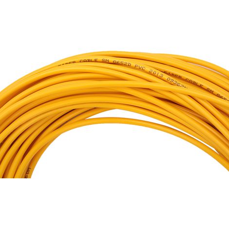 Câble de raccordement fibre optique monomode 20m FC/UPC à FC/UPC jaune (1/5)