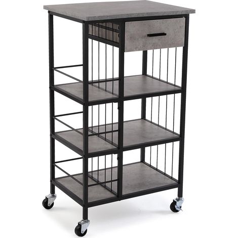 CARRO COCINA C/RUEDAS 3B + 1 CAJ - 89,5X37X50 (1/5)