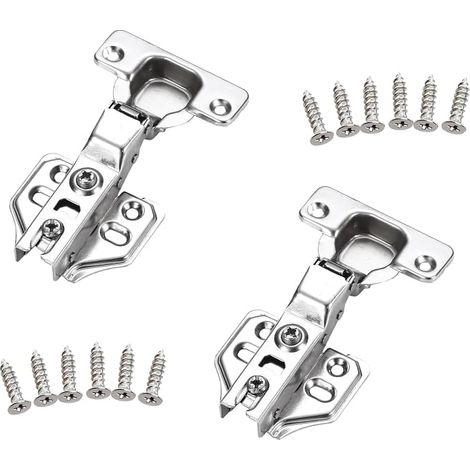 2 Pièces Recouvrante Charniere Porte Cuisine Charnières Pour Placards Charnières Invisibles Pour Porte Meuble De Cuisine Charnière De Porte (1/5)