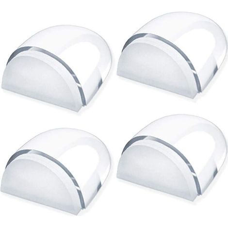 Türstopper, [4er-Set] Transparente Türstopper und -puffer, selbstklebende Türstopper für Böden und Parkett, Türpuffer zum Schutz von Türen und Wänden (1/5)