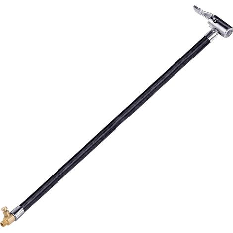 Vélo moto voiture pneu gonfleur tuyau tube de gonflage tuyau pneu valve connexion tuyau connexion air mandrin gonflage compresseur pompe rallonge tuyau adaptateur, modèle : noir 20 cm non dégonflé