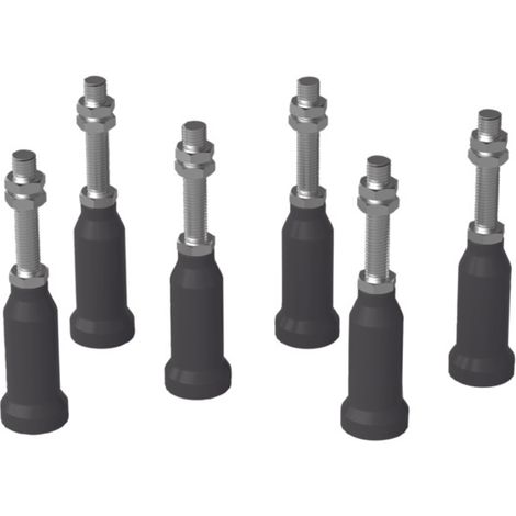 Bette pieds de baignoire, réglables en hauteur, Set de 6 pièces,