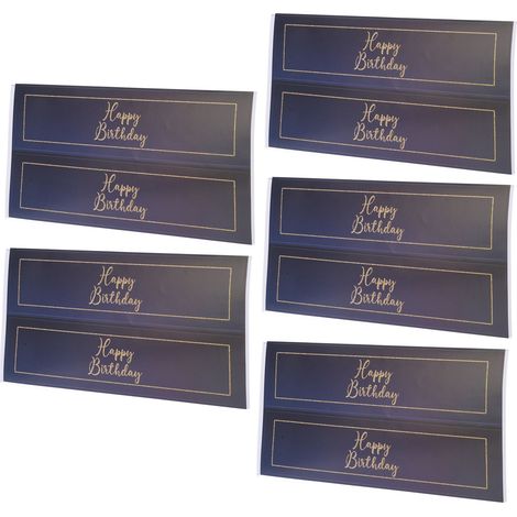 Lot de 5 étiquettes adhésives bleues pour bouteilles d'eau, décorations d'anniversaire joyeux pour fête étudiante, autocollants personnalisés (1/5)