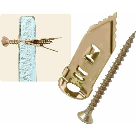 Ancrage d'entraînement pour plaques de plâtre, bougie de marteau pour plaques de fixation de mur de cavité, fixations de plâtre et vis, bouchons de mur de plâtre de driva-Métal auto-forage de métal (5 (1/5)