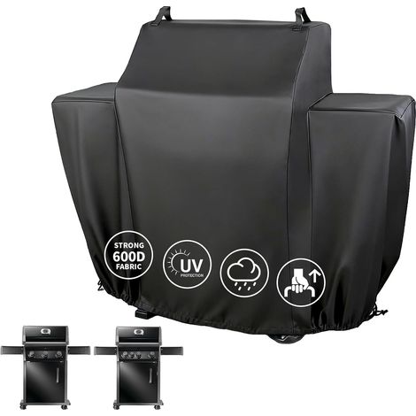 Housse de barbecue pour Napoléon Rogue 425 Series - Résistante aux intempéries - Pour barbecue à gaz Napoléon Rogue 425 - Accessoire de barbecue 600D - Avec fermeture - Noir (1/5)