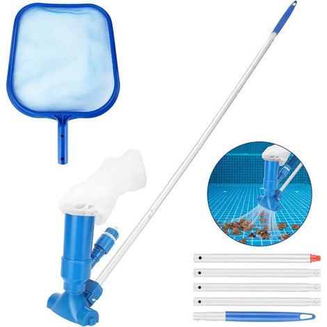 YMYNY Aspirateur Piscine, Aspirateurs à Main for Les piscines avec Tige à 5 Sections, Aspirateur Piscine Jet Portable, for Spa, Étang, Piscine, Fontaine (1/5)