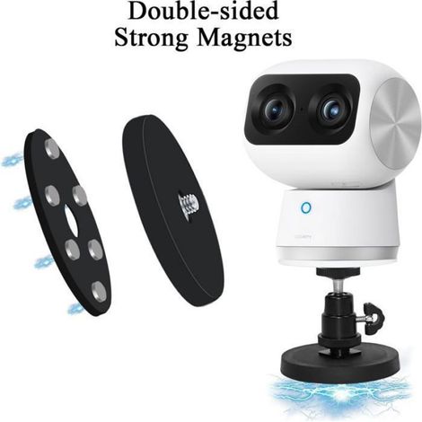Support magnétique pour caméra d'intérieur Eufy S350, support magnétique réglable avec revêtement en caoutchouc et base Femeo (1/5)