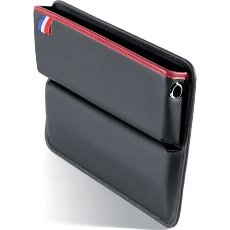 Organisateur d'espace entre les sièges auto (noir), boîte de rangement en cuir PU, porte-téléphone, porte-clés, porte-lunettes, porte-cartes, accessoire pour voiture (1/4)