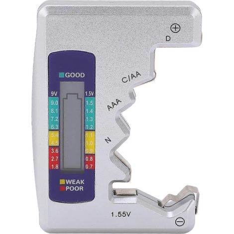 Testeur de batterie numérique portable 150 mAh pour piles boutons AA et AAA (1/5)
