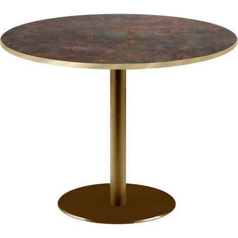 Table ronde Ø 120 cm Rome bistrot rouille