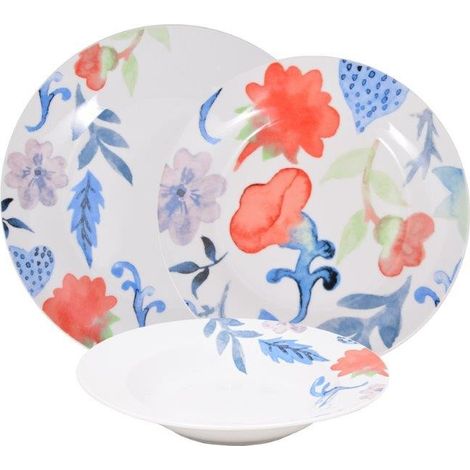SERVIZIO PIATTI 18PZ FLOWER