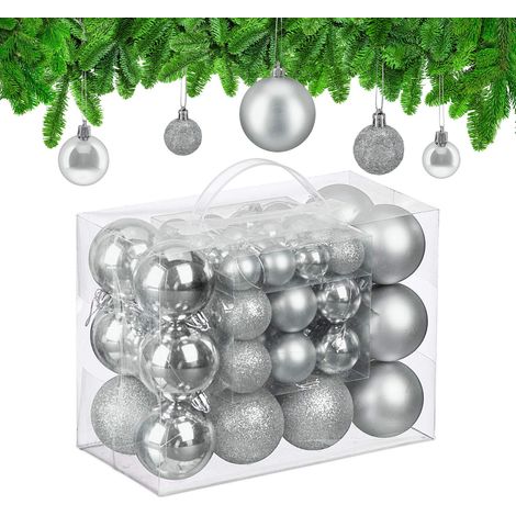 Set di palline per albero di natale 50 pezzi decorazioni in plastica (1/5)