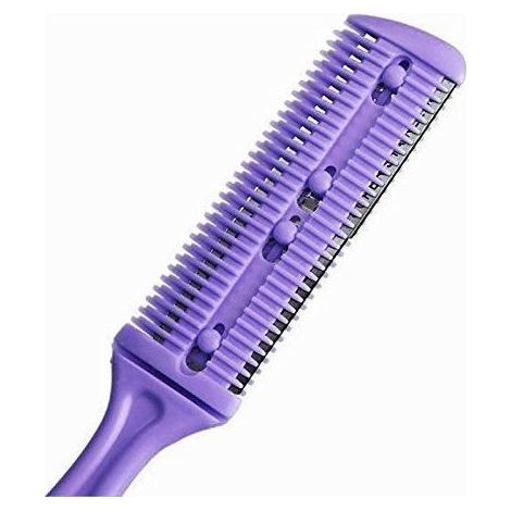 Muntra-Peigne à lame de rasoir, peigne de coiffure portable pratique, maison légère et durable pour coupe de cheveux cheveux longs (1/3)