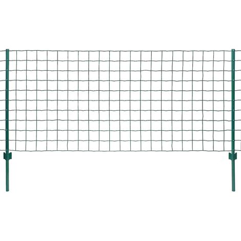 vidaXL Euro Fence Steel 20x1,2 m Green
