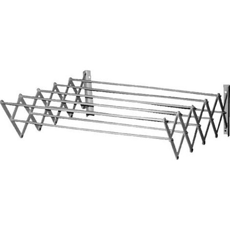 Tendedero de pared extensible en acero plastificado de 120 cm