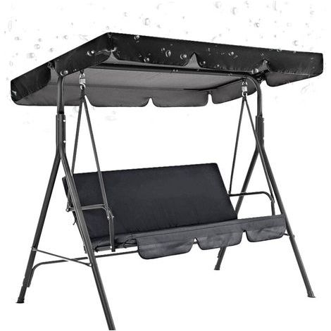 Housse de Siège de Jardin et Toit de Rechange pour Balançoire de Jardin 3 Places, Housse de Chaise de Jardin Couvre-siège Swing (1/5)