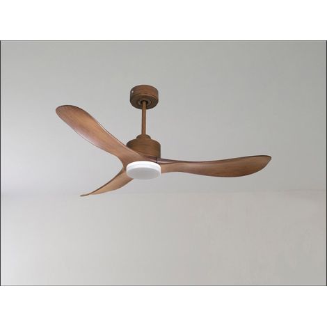 Modulo de KlassFan - Super destratificateur et ventilateur DC 106 cm Marron pales bois blanc Lumière dimmable 15 à 20 m² (1/5)