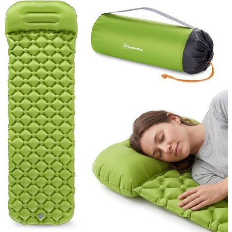 Materasso da campeggio gonfiabile - HYPERMOTION - Campmat - Ultra leggero 470 g - Cuscino integrato - 190x56x5,5 cm (1/5)