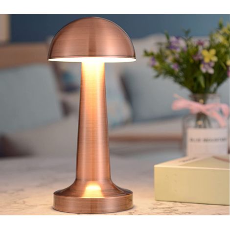 LAMPADA DA TAVOLO BRONZO RICARICABILE USB EFFETTO TOUCH LUCE DECORATIVA TD-306 (1/5)