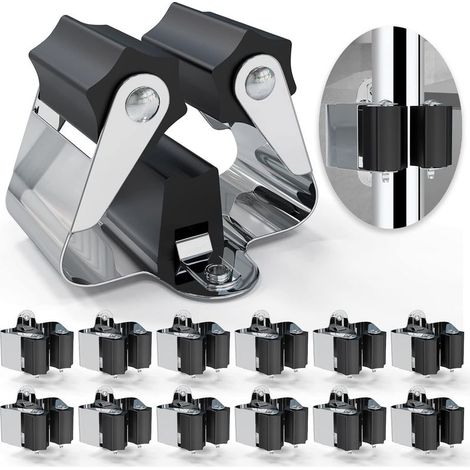 Soporte de pared para 12 escobas, organizador de escobas, almacenamiento de escobas. Grosor: 0,7 mm (no 0,4 mm). Gancho para escobas para lavadero, jardín o garaje (negro). (1/5)