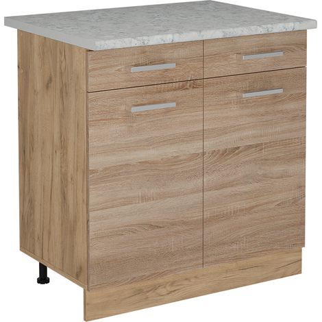 Meuble cuisine R-Line, Sonoma, 80cm PT Marbre, Vicco (1/5)