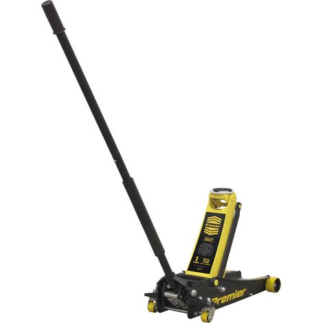 Sealey Premier Low Profile Trolley Jack with Rocket Lift 3 Tonne - Yellow 3040AY