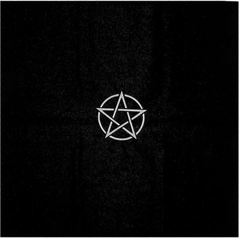 Nappe noire pentagramme tarot, nappe pentagramme, décoration de table tarot-50X50X0.1CM-Black