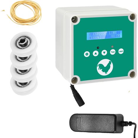 Porta automatica per pollaio, ad energia solare, con sensore di luce, rossa, taglia XS (1/2)