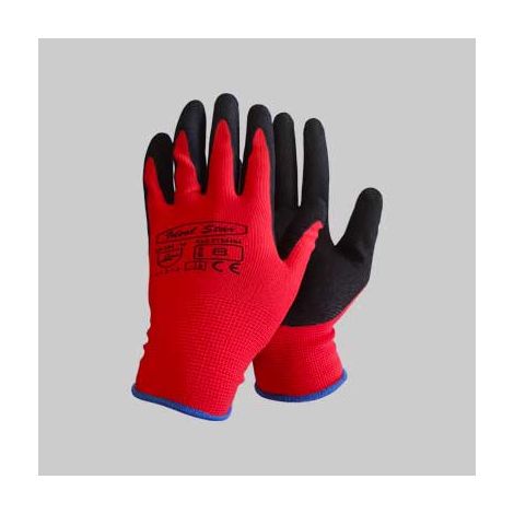 Guanto poliestere/nitrile sabbiato ideal star tg. 8 conf. da 12 pa