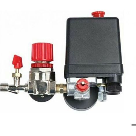 Compresseur D Air - Pressostat Integré - Manomètre Analogique - Régulation De Pression Automatique - 1 Unite (1/5)