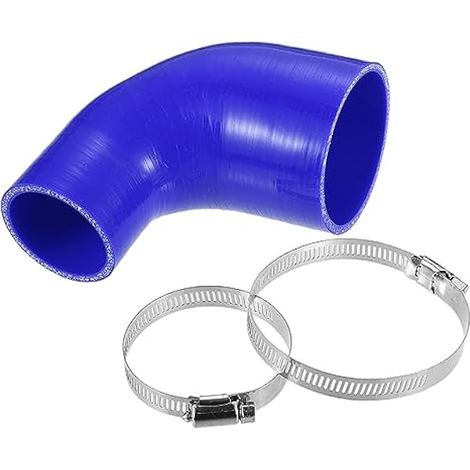 A Tuyau Silicone Coude 90° Bleu 1 Pc Pour Refroidisement (1/5)