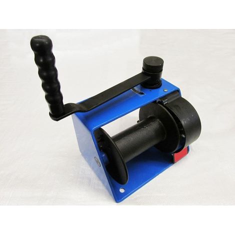 Manual Hand Winch for Lifting 250KG (Blue 0.25 Ton Hoisting Pulling Car Trailer) (1/2)