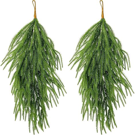 Guirlande De Cèdre Artificielle Réaliste Résistante aux Intempéries et aux Guirlande de Noël pour manteau de cheminée Pour intérieur, cheminée, porte, porche, escalier, ra (1/5)