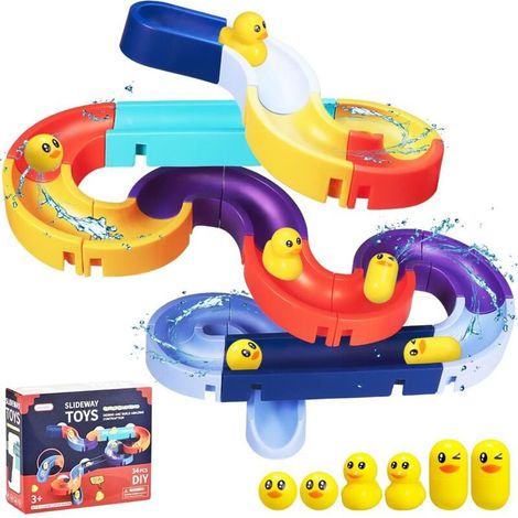 Jouets de bain pour enfants, jouets de bain à partir de 3 4 5 6 ans, jouet de bain à billes DIY, jouet d'eau pour enfants, jouets de bain avec ventouses, cadeau de bain amusant pour fille et garçon à (1/4)