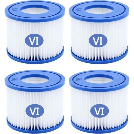 Green Mobility-Lot de 4 filtres de spa de type VI compatibles avec les références 90352E, 58323 et 90427E, accessoires de rechange pour piscines hors sol (1/4)