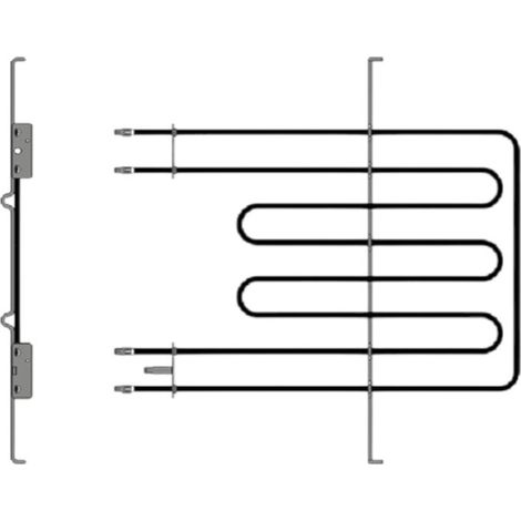 Resistenza doppia forno 556/2250W 128/230V RF2555 Ariston Hotpoint