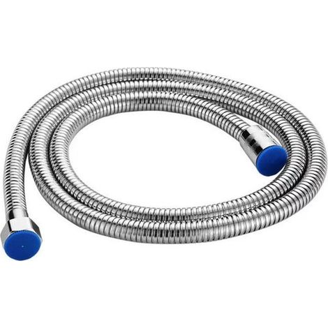 Manguera ducha extralarga 2 metros, flexible resistente torceduras, fabricada acero inoxidable, conexión universal G1/2, cabezales grifos bañera (1/5)