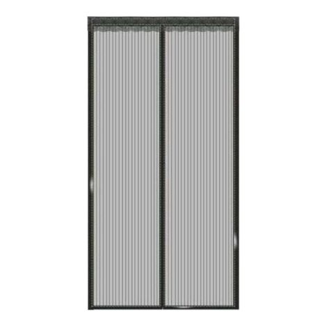 Moustiquaire Aimantée pour Porte Fenêtre 150x240cm - Moustiquaire Enroulable sur Mesure avec Fermeture Automatique - Idéale pour Portes d'Entrée Intérieures ou Patios - Couleur Noir (1/4)