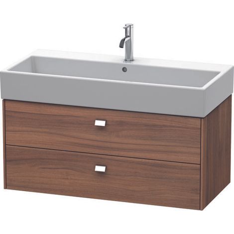 Support sous-vasque BRIOSO avec poignées, couleur chrome, dimensions 442x984x459 mm, finition naturelle (1/2)