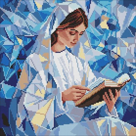 Mosaico de diamantes - Lectura tranquila 40x40cm