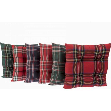 Cuscino sedia tartan vari colori