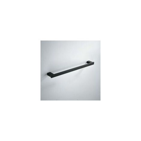 Portasciugamani da bagno, acciaio inox, asta portasciugamani da 40 cm, nero, BA8003B-40 - Crezuo (1/4)