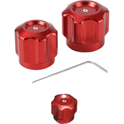 Kit de tapones para la línea de aire acondicionado, fabricado en aluminio mecanizado duradero, compatible con modelos de coches de lujo, color rojo. (1/2)