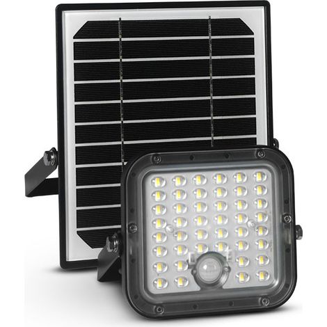 Projecteur LED Solaire - avec détecteur IR et télécommmande - 10W - 3000K - IP65 - 100751 - Miidex (1/5)