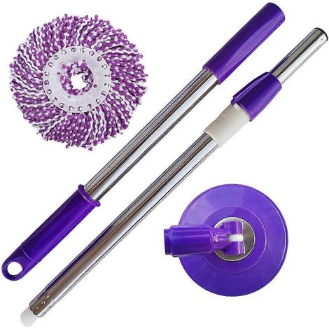 Barre de balai pivotante AURA avec 1 recharge en microfibre Support magique avec poignée ergonomique pour le nettoyage des sols de la maison et du bureau (balais) (1/5)