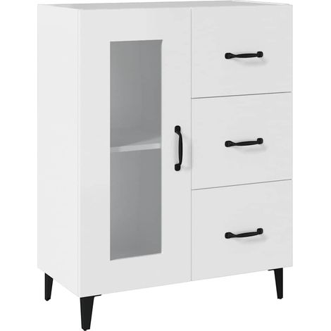 Sideboard/Anrichte/Buffet Weiß 69,5x34x90 cm Holzwerkstoff LXWW622918 (1/5)