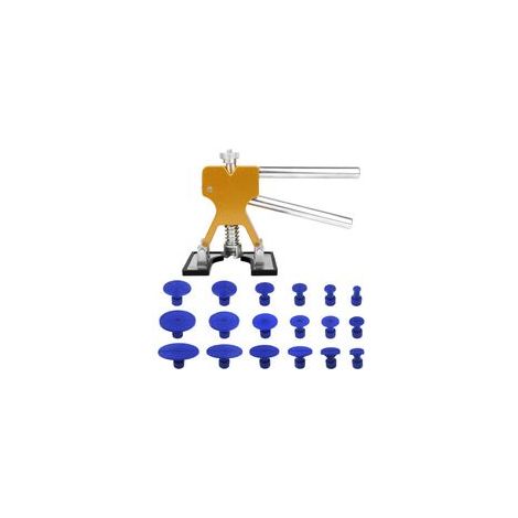 Kit per la rimozione di ammaccature senza verniciatura, strumento per la rimozione di ammaccature dalla carrozzeria con 18 ventose blu per auto, frigoriferi, motociclette e lavatrici - Crezuo