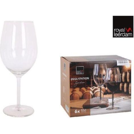 53 cls copa degustacion vino royal leerdam  caja 6 unidades ,