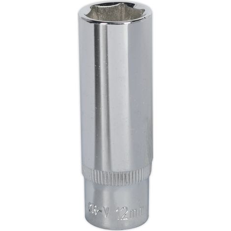 Sealey SP1412D Premier Fully Polished Deep Socket 1/4"Sq Drive 12mm